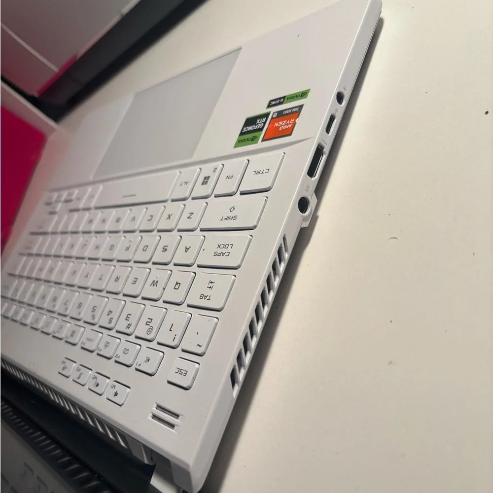 ASUS Sleek White Laptop with AMD Ryzen